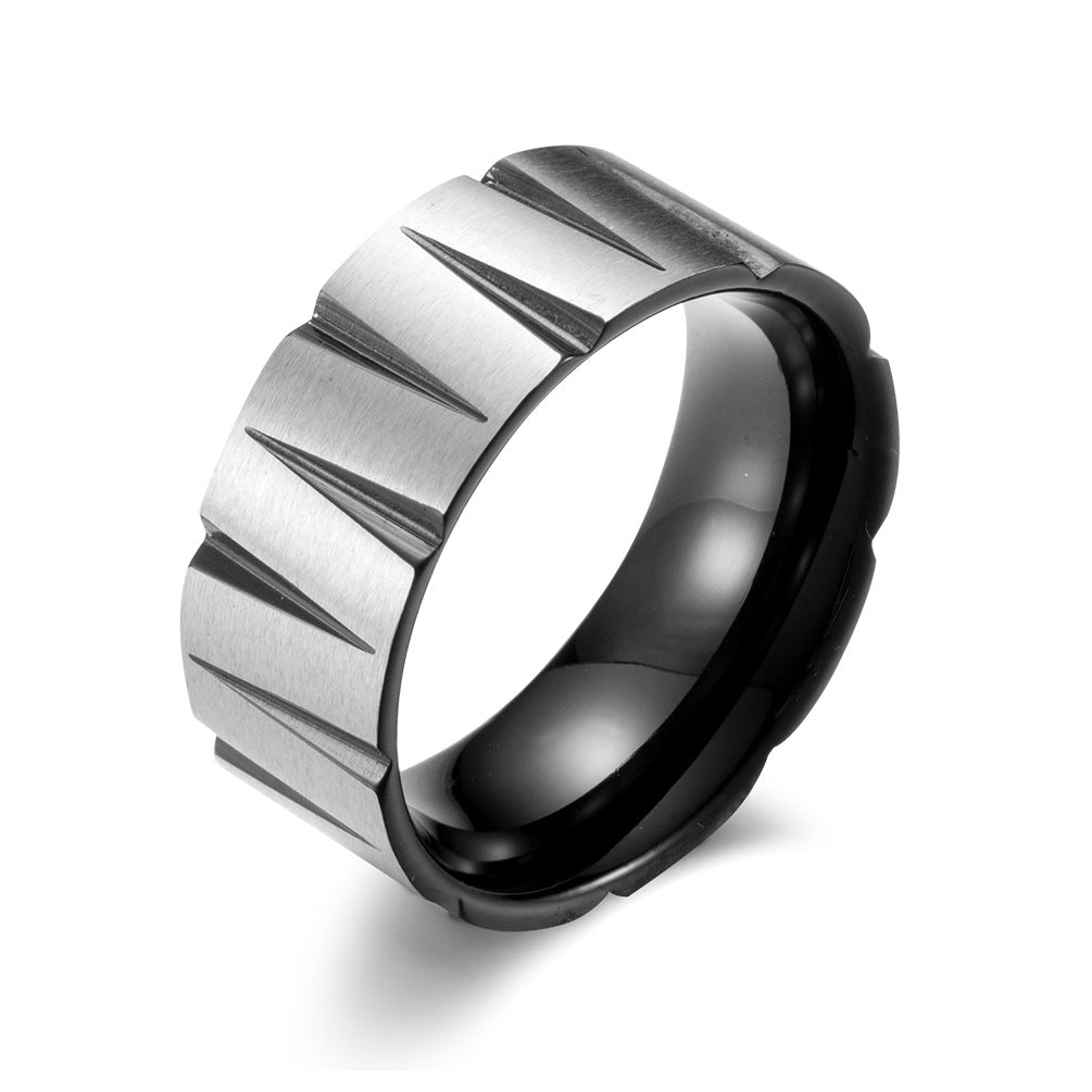 Stainless Steel Titanium Steel Colorful Brushed Matte Ring Minimo de compra 2 PREMQIANF010