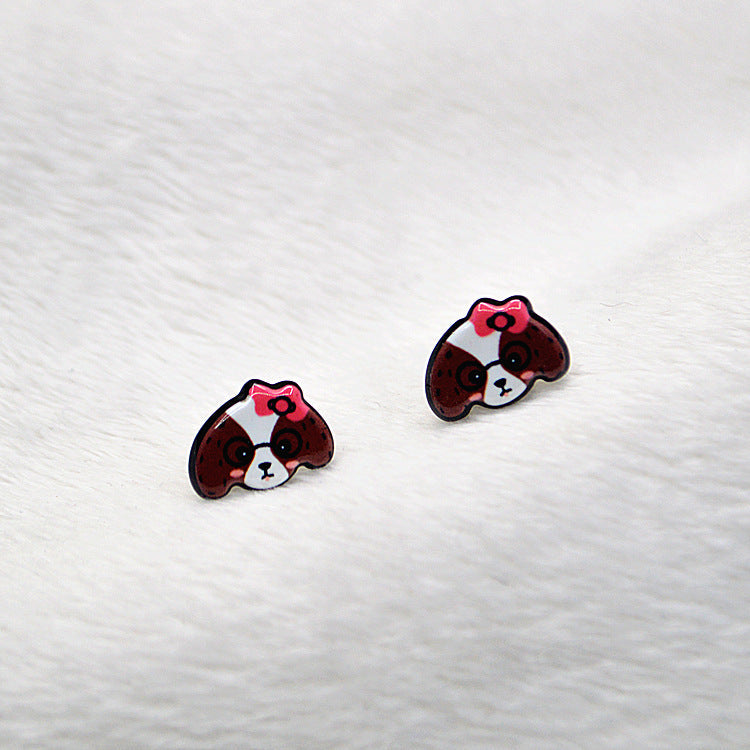 Acrylic sells cute rabbit earrings MYA-XieN030