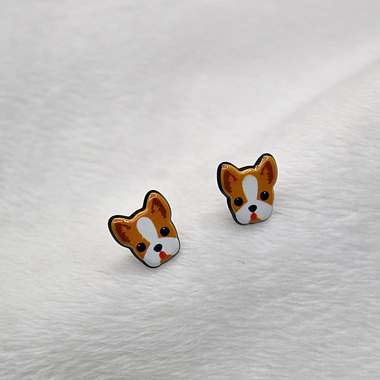 Acrylic sells cute rabbit earrings MYA-XieN030