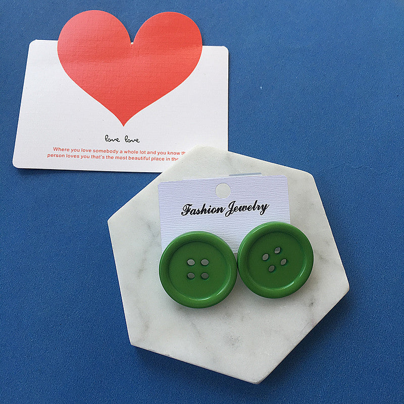 Acrylic candy button earrings MIC-ChouT009