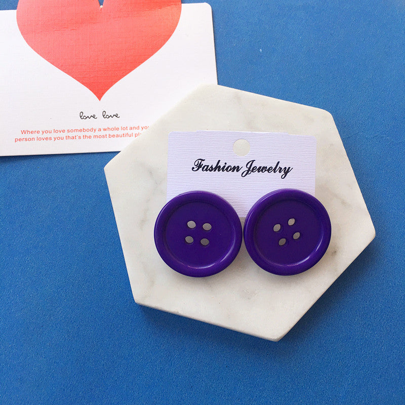 Acrylic candy button earrings MIC-ChouT009