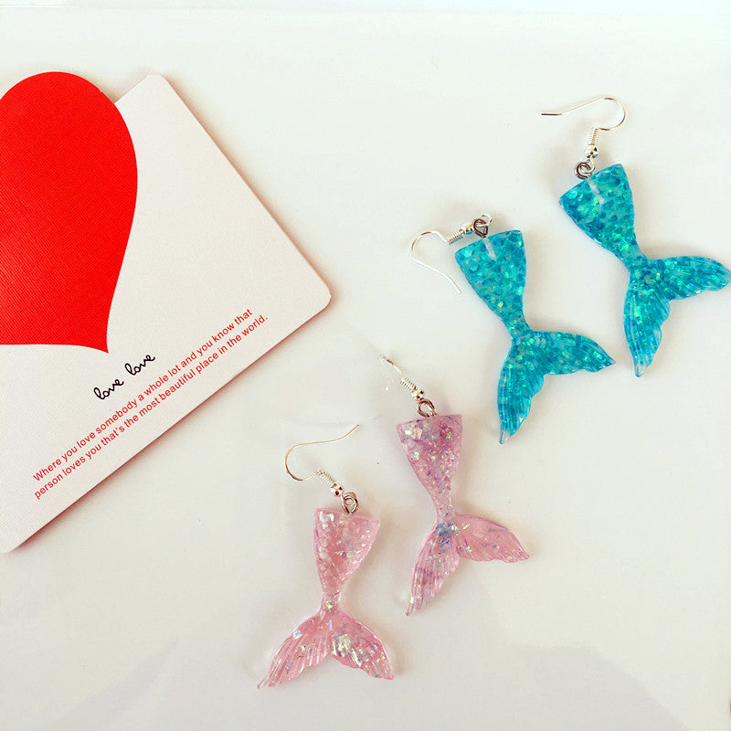 Acrylic Mermaid Tail Earrings (Minimo de Compra 2) MIC-ChouT045