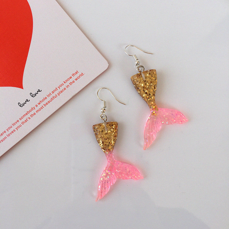 Acrylic Mermaid Tail Earrings (Minimo de Compra 2) MIC-ChouT045