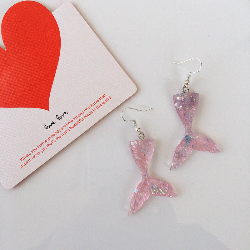 Acrylic Mermaid Tail Earrings (Minimo de Compra 2) MIC-ChouT045