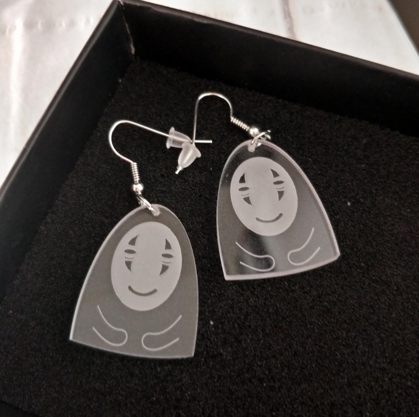 Acrylic Faceless Male Mushroom Earrings MYA-NingD022