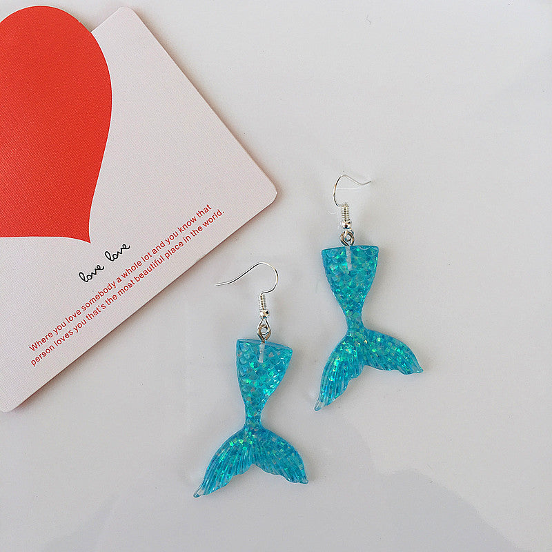 Acrylic Mermaid Tail Earrings (Minimo de Compra 2) MIC-ChouT045