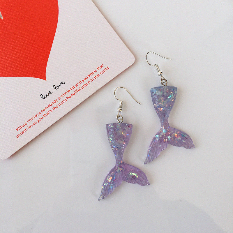 Acrylic Mermaid Tail Earrings (Minimo de Compra 2) MIC-ChouT045