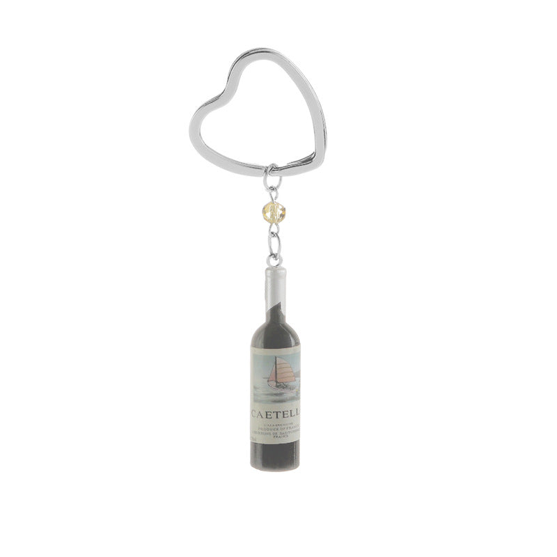 wine bottle keychain pendant  Minimo de compra 2 MIC-ZJ010