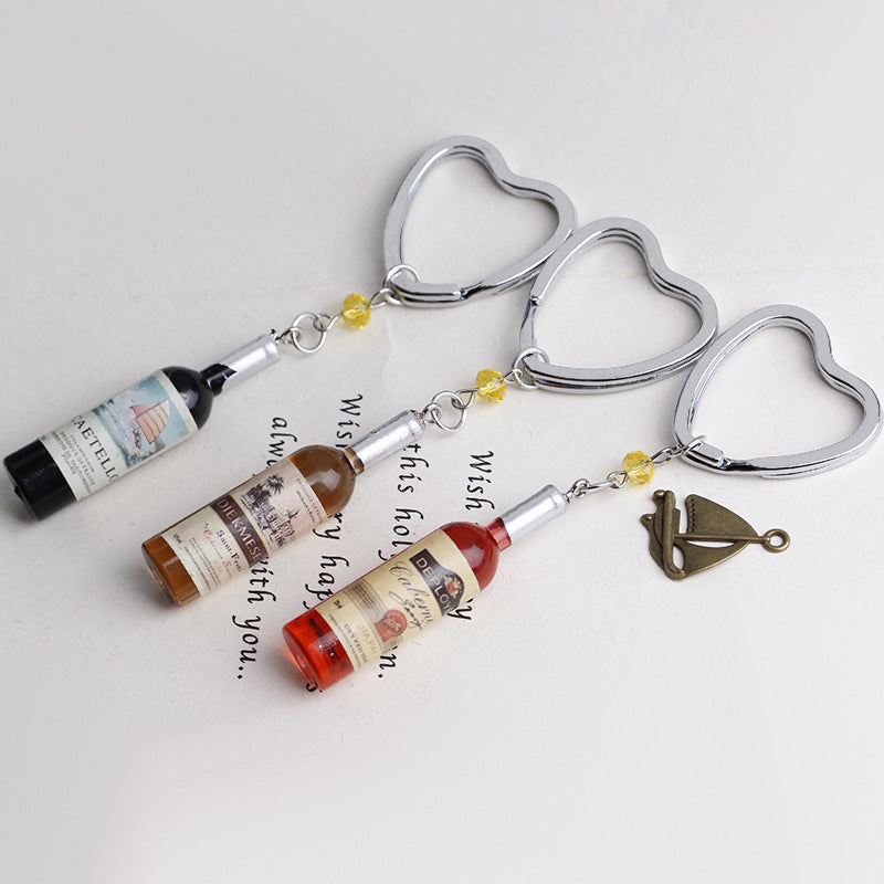 wine bottle keychain pendant  Minimo de compra 2 MIC-ZJ010