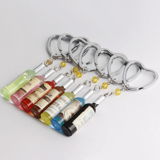 wine bottle keychain pendant  Minimo de compra 2 MIC-ZJ010