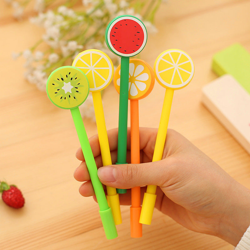 Ballpoint Pen Plastic Cute Fruit Lollipop Gel Pen CaiW012