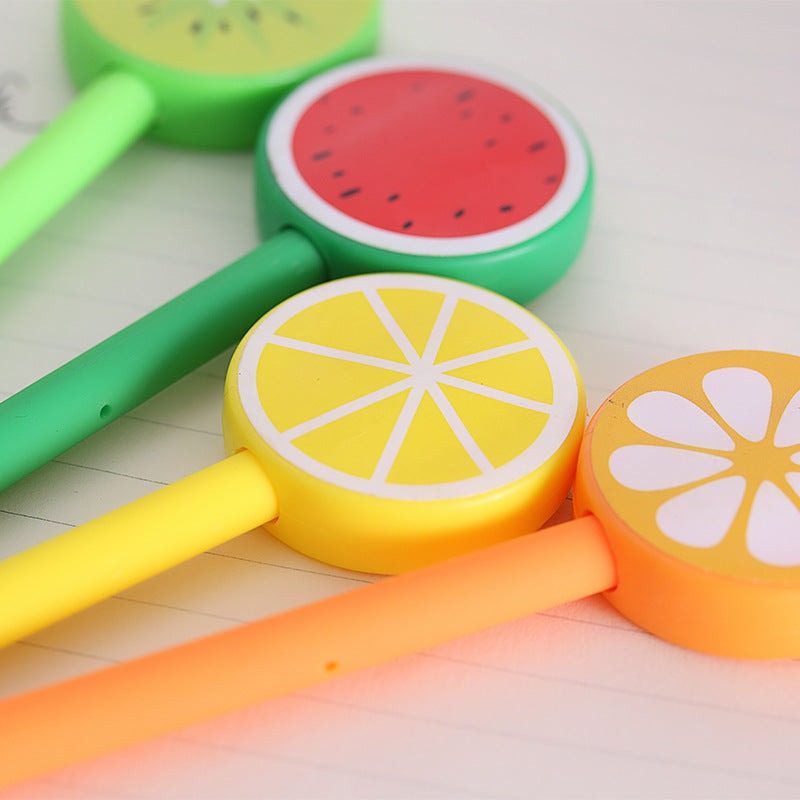 Ballpoint Pen Plastic Cute Fruit Lollipop Gel Pen CaiW012