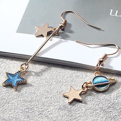 Alloy Blue Star Star Star Earrings MIC-LvG007