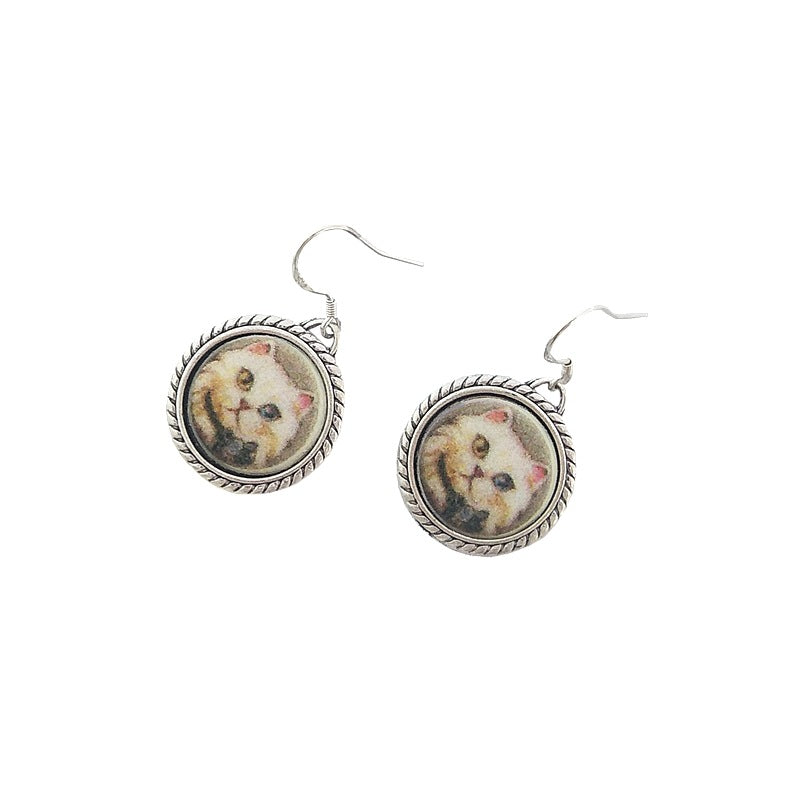 Alloy animal cat earrings MYA-LiangM011