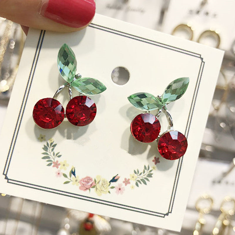 Alloy Red Cherry Earrings (Minimo de Compra 2) MIC-KaT010