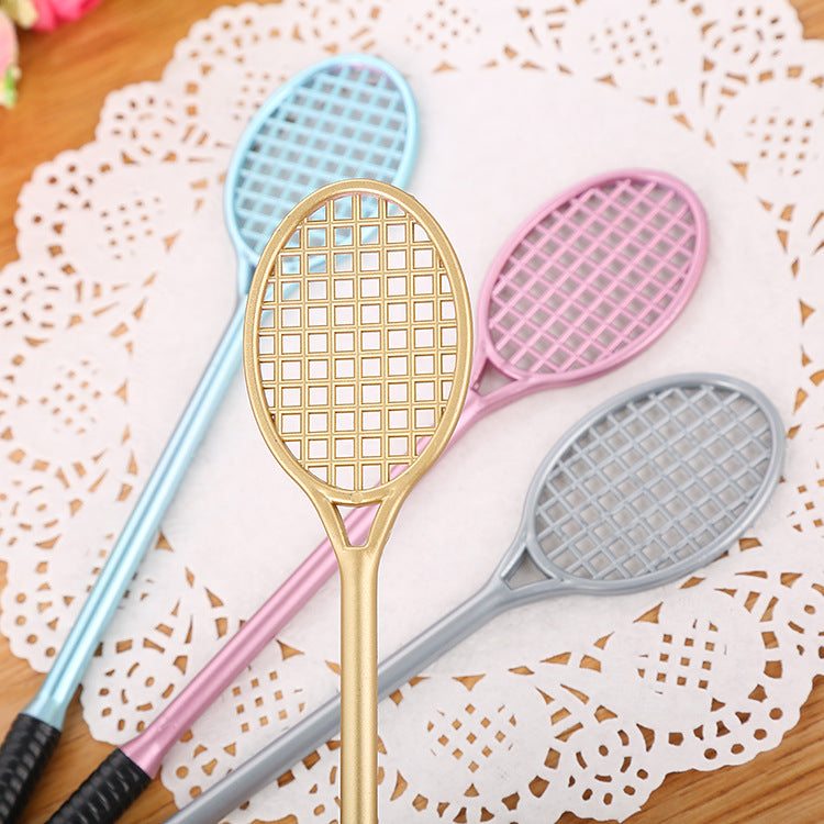 Ballpoint Pen Plastic Creative Tennis Racket Shape Gel Pen Liuj027