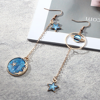 Alloy Blue Star Star Star Earrings MIC-LvG007