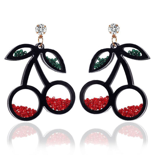 Acrylic Fashion Cherry Fruit Earrings (Minimo de Compra 2) MYA-CongD002