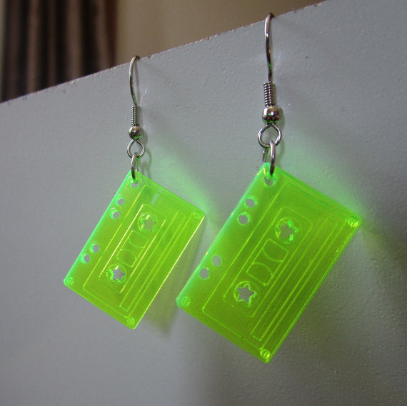 Acrylic transparent tape earrings MIC-NingD011