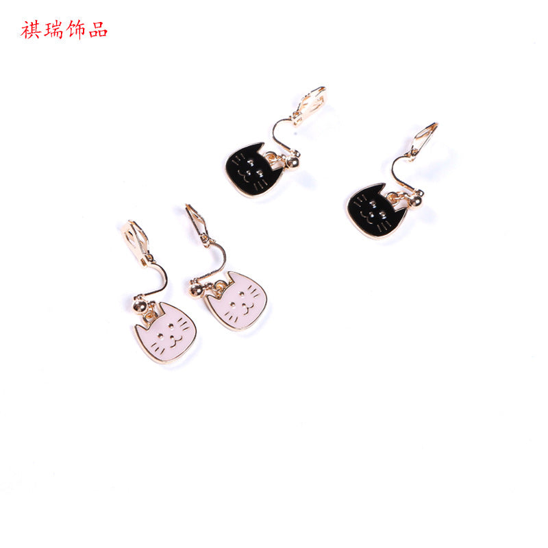 Alloy cartoon cute little cat earrings (Minimo de Compra 10) MIC-QiR043