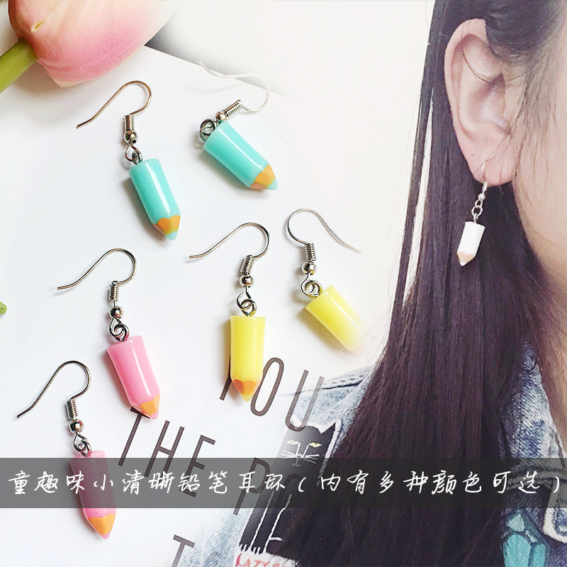 Resin cute small pencil earrings (Minimo de Compra 2) MIC-ChouT027