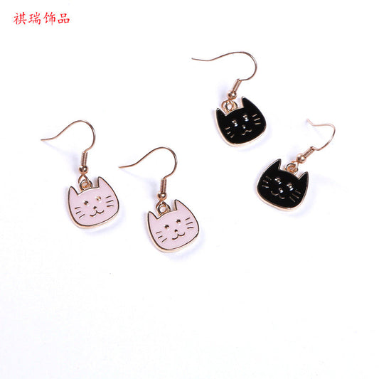 Alloy cartoon cute little cat earrings (Minimo de Compra 10) MIC-QiR043