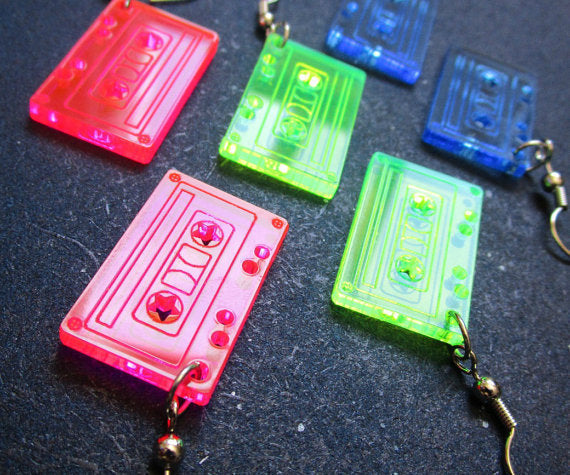 Acrylic transparent tape earrings MIC-NingD011