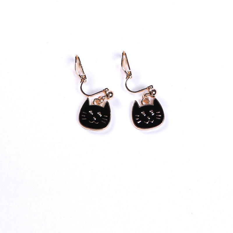 Alloy cartoon cute little cat earrings (Minimo de Compra 10) MIC-QiR043