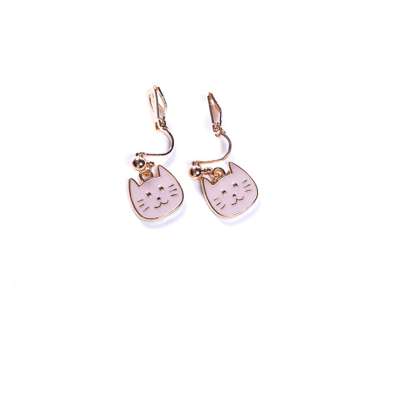 Alloy cartoon cute little cat earrings (Minimo de Compra 10) MIC-QiR043