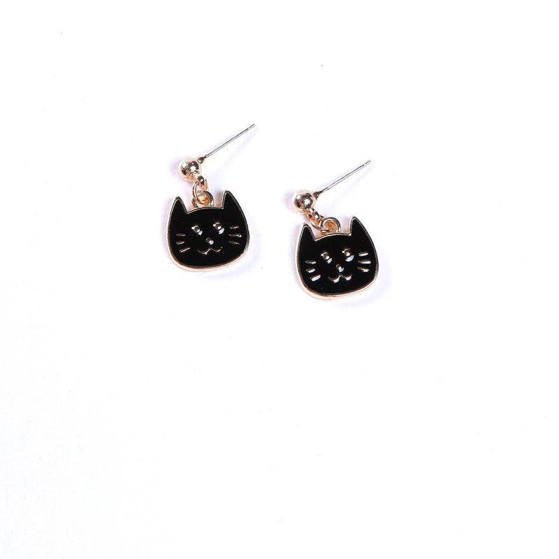 Alloy cartoon cute little cat earrings (Minimo de Compra 10) MIC-QiR043