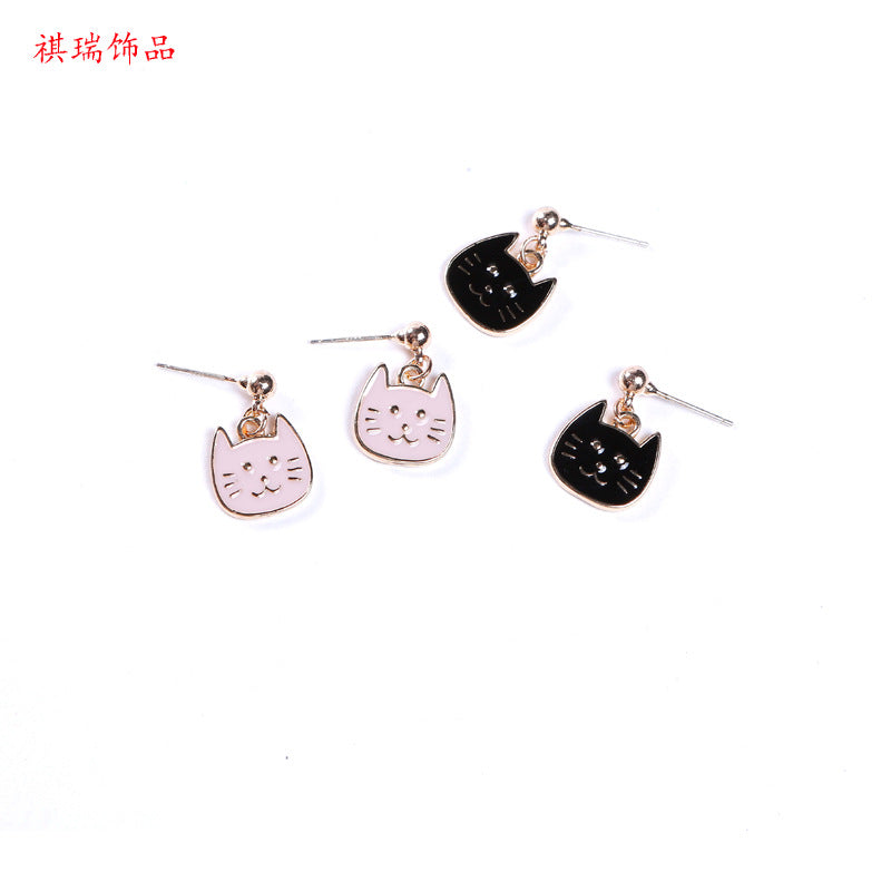 Alloy cartoon cute little cat earrings (Minimo de Compra 10) MIC-QiR043