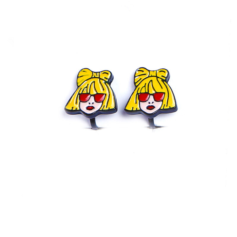 Alloy Earrings Cute Cartoon Ear Clip (M) MIC-QiR003