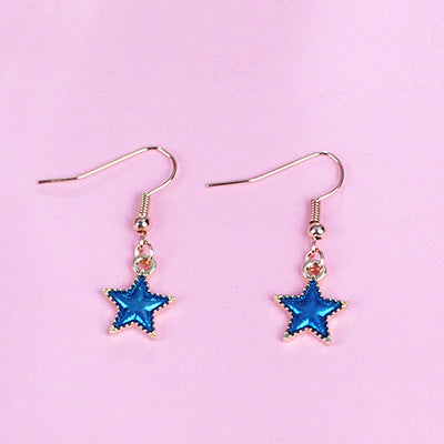 Alloy Blue Star Star Star Earrings MIC-LvG007