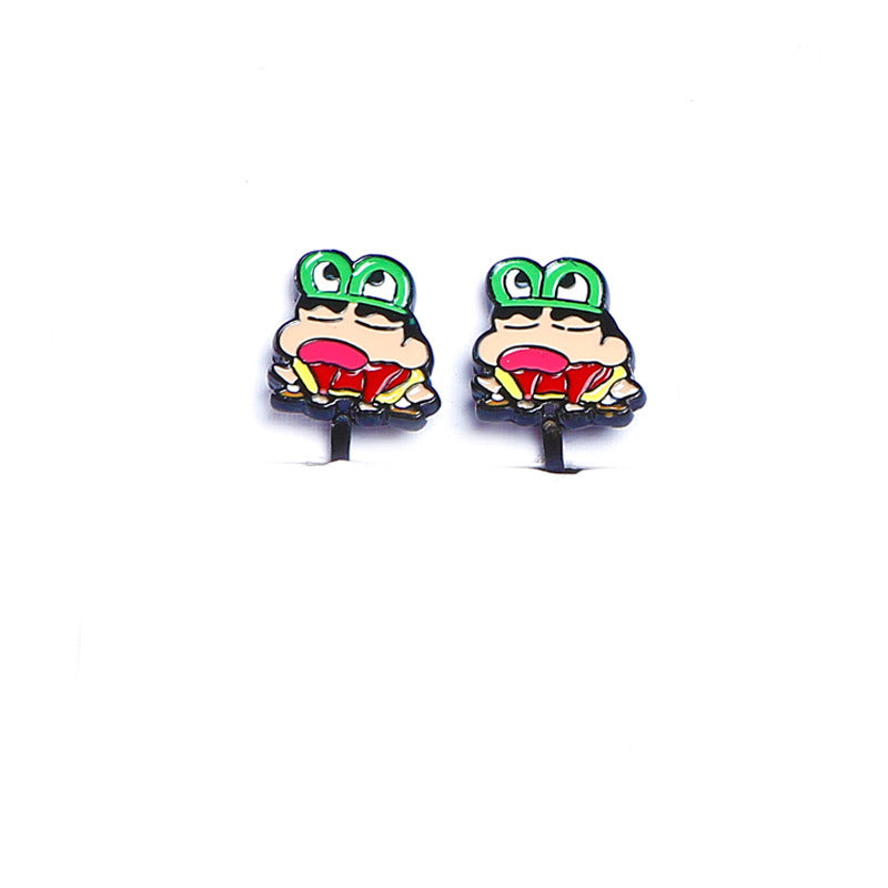 Alloy Dragon Cat Crayon Small New Earrings (Minimo de Compra 10) MIC-QiR047