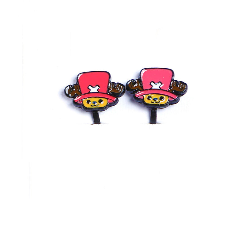 Alloy Dragon Cat Crayon Small New Earrings (Minimo de Compra 10) MIC-QiR047