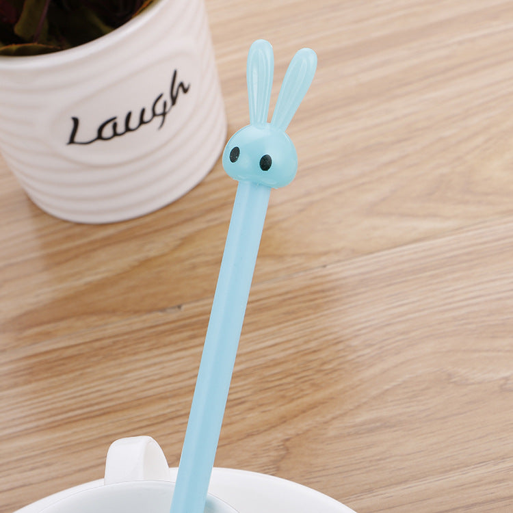 Ballpoint Pen Plastic Cute Long Ear Rabbit Gel Pen Liuj024