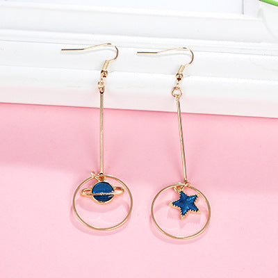 Alloy Blue Star Star Star Earrings MIC-LvG007