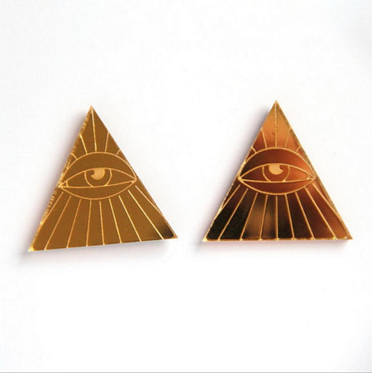 Acrylic triangular earrings MIC-NingD061