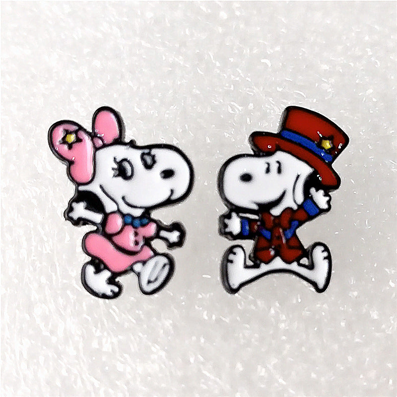 Earrings Alloy Cartoon Peanuts Minimo de compra 2 SYM004