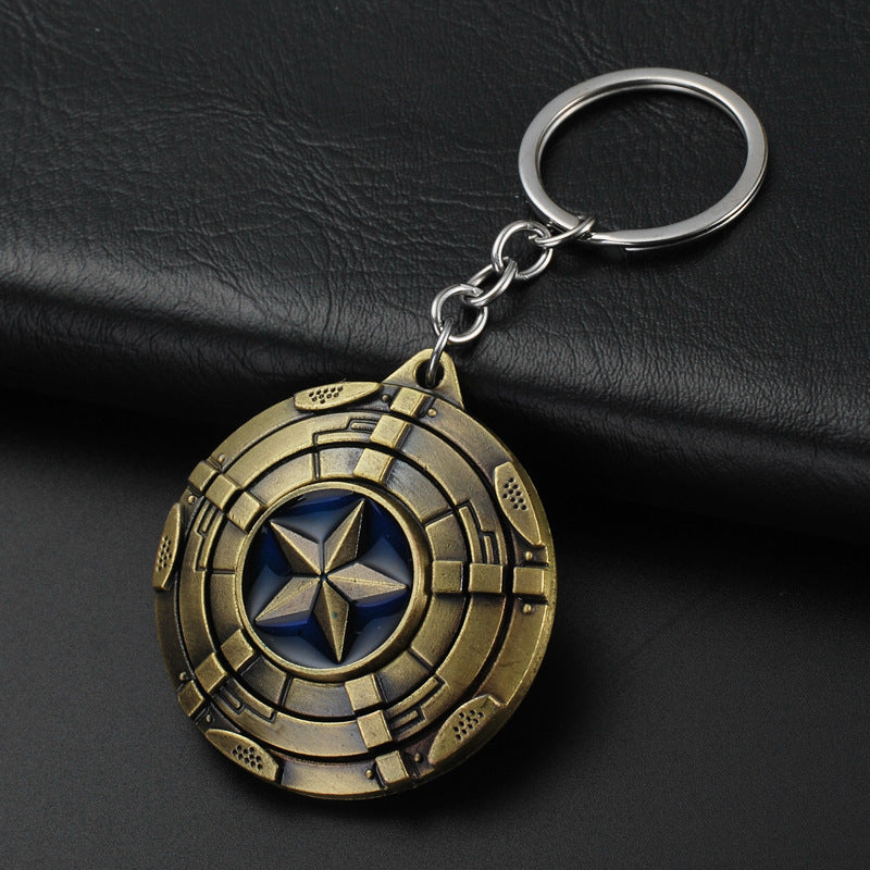 Rotating Shield Zinc Alloy Keychain (F) Minimo de compra 2 XinS005