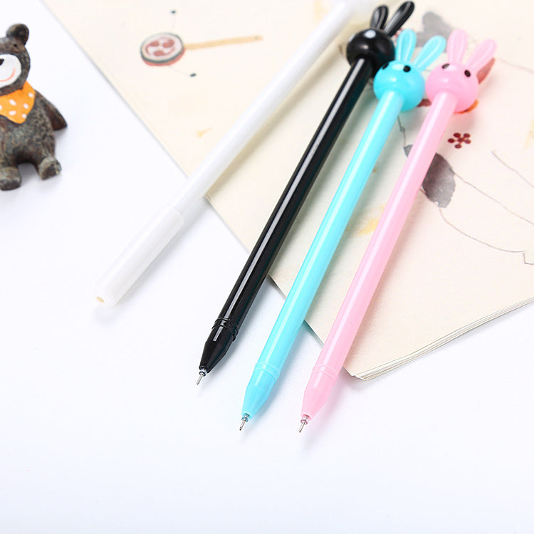 Ballpoint Pen Plastic Cute Long Ear Rabbit Gel Pen Liuj024