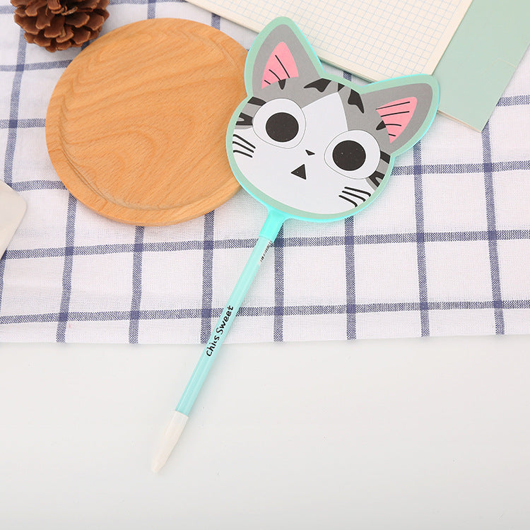 Cartoon Cat Fan Plastic Ballpoint Pen Liuj003