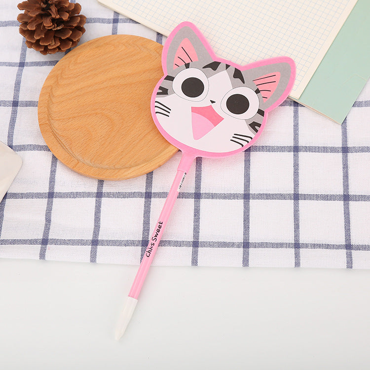 Cartoon Cat Fan Plastic Ballpoint Pen Liuj003