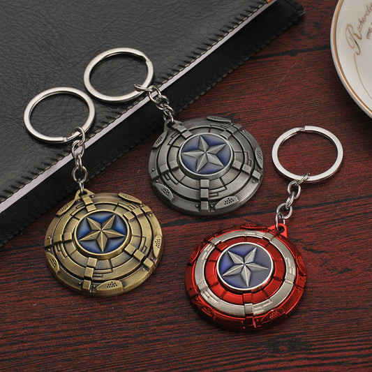 Rotating Shield Zinc Alloy Keychain (F) Minimo de compra 2 XinS005