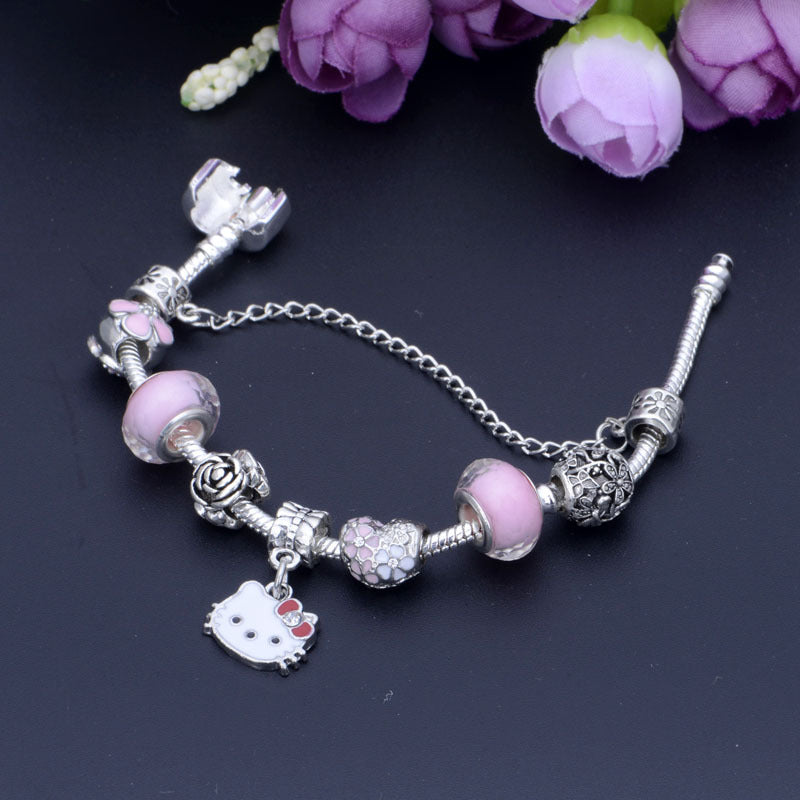 Pink Little Princess Cat Bracelet US-ShanM003