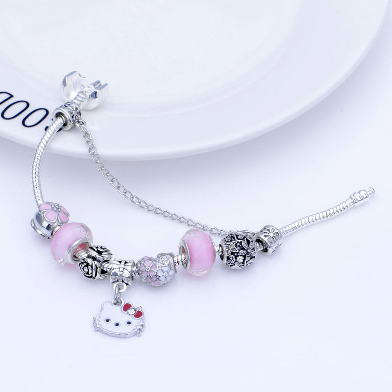 Pink Little Princess Cat Bracelet US-ShanM003