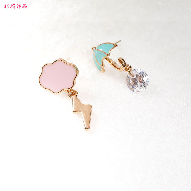 Alloy personalized cloud earrings (Minimo de Compra 2) MIC-QiR016