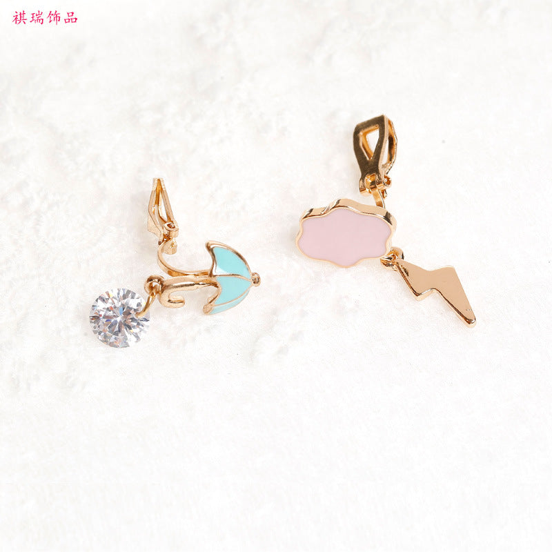 Alloy personalized cloud earrings (Minimo de Compra 2) MIC-QiR016