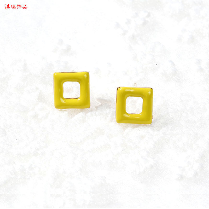 Alloy Sweet Geometric Earrings (Minimo de Compra 2) MIC-QiR015