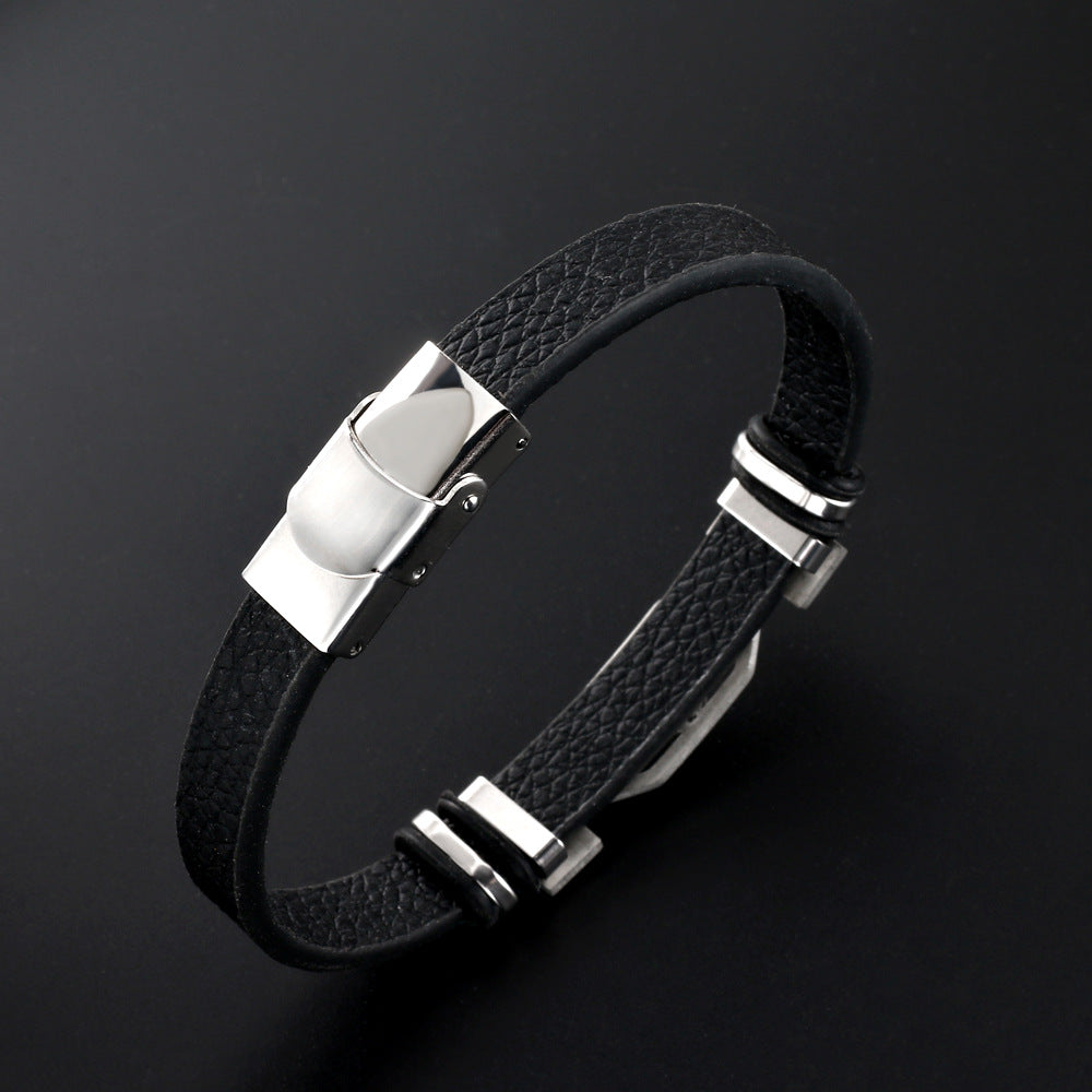 Bracelet Stainless Steel Leather 12 Constellation Bracelet Minimo de compra 2 LiuJ001